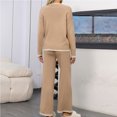thumbnail image 4 of YABCSAZ Women's Sweater Sets Oversize Long Sleeve Creawneck Striped Knitted Top Shirts and Long Pants 2 Piece Outfits Loungewear Casual Loose Soft Sweater Sets 2024 Christmas Gifts for Women, 4 of 5