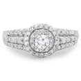 thumbnail image 3 of Dazzlingrock Collection 1.00 Carat (ctw) 14K Round Cut Diamond Vintage Bridal Halo Engagement Ring 1 CT, White Gold, Size 7, 3 of 4