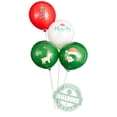 thumbnail image 5 of Globos decorativos navideños gruesos de 10 pulgadas, diseño de fiesta navideña, decoración del festival de Benue, suministros de globos de color verde oscuro y rojo, 5 of 5