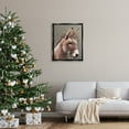 thumbnail image 2 of Stupell Industries Winter Donkey Snow Falling Holiday Painting Black Floater Framed Art Print Wall Art, 2 of 6