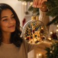 thumbnail image 5 of Glowing Christmas Story Ornament, Light-Up Mini Holiday Scene with Warm LED Light, Festive Keepsake Gift for Home Christmas Party Decoration, 5 of 8