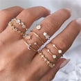 thumbnail image 1 of Silver Color Crystal Rings Set for Women, Cubic Zirconia Moon Arrow Flower Heart Finger Wedding Rings, Female Fashion Jewelry 16347, 1 of 6