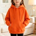 thumbnail image 2 of Kogui Hoodies for Kids Children Hoodie Lightweight Casual Pullover Tops-Kids Novelty Cotton Sweatshirt with Hood Size 7-8 (Orange,7-8 Years), 2 of 6