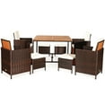 thumbnail image 1 of Patiojoy 9-Piece Patio Dining Table Set Conversation Furniture Set with Cushioned Seat, 1 of 7