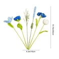 thumbnail image 3 of Ramo de flores de ganchillo | Flores artificiales tejidas a mano, hilo multicolor, 15,7x6,3 pulgadas | Flor decorativa duradera, regalo para mamá, cumpleaños, boda, decoración del hogar | Ramo de, 3 of 6