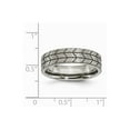 thumbnail image 6 of Titanium Flat Tread Design 6mm Brushed Band Size: 7; for Adults and Teens; for Women and Men, 6 of 6