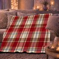 thumbnail image 6 of Classic Red Plaid Autumn Living Room, Festive Artistic Scene, Warm Flannel Blanket for Cabin and Lodge with Detailed Artwork, Art Lovers Thanksgiving Gift, Artistic Home Decor, 6 of 9