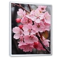 thumbnail image 2 of Designart "Apple Blossom Monochromatic gracefulness XVI" Floral Floater Framed Canvas Print, 2 of 7