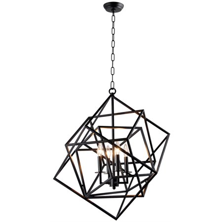 

Liam Pendant Lighting Fixture with Cast Iron Frame in Black and Brass Finish