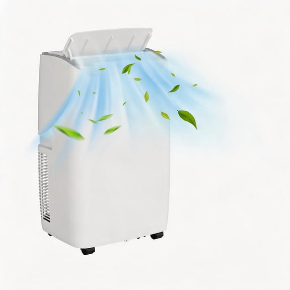 14,000 BTU Portable Air Conditioner, 3-in-1 Cooling, Dehumidifier and Fan, Remote Control, 24H Timer, Cools Up to 750 Sq. Ft., Freestanding AC Unit for Home and Office, White