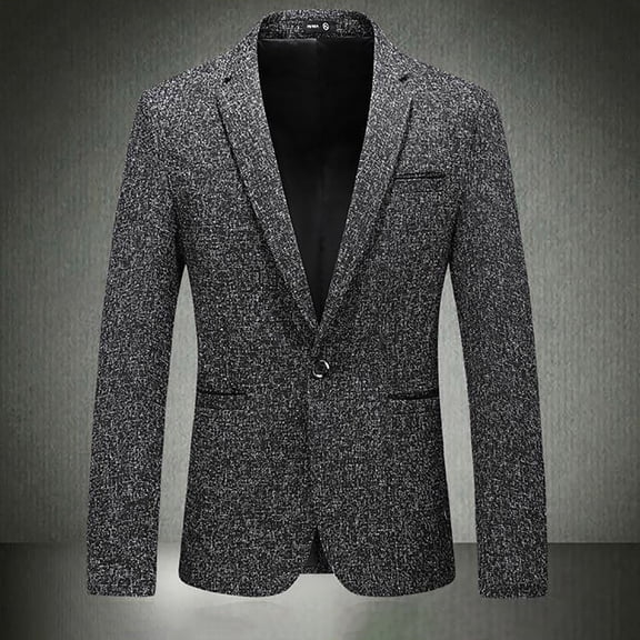 Vedolay Fall Tops for Men Business Casual Blazer with Lined Double Suit Jacket,Black 165