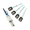 thumbnail image 1 of Mini-SAS 26P SFF-8088 TO 4x SATA 4SATA Cable MultiLane SFF8088 7Pin 6Gb/s Adapter Cable 30AGW & Latch 1M, 1 of 8
