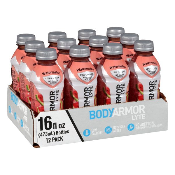 Bodyarmor LYTE Sports Drink, Watermelon, 16 fl oz (Pack of 12