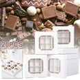 thumbnail image 2 of Cajas de repostería con ventana transparente para fiesta de cumpleaños, embalaje de yema de huevo, dulces, galletas, pasteles, caja de cupcakes, caja de regalo, 20/40 piezas, 2 of 5