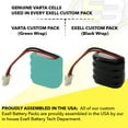 thumbnail image 2 of 2x Exell 4/V150H-C 4.8V 150mAh NiMH Battery for Quick Check 150 200, 2 of 6