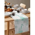 thumbnail image 3 of Table Runners 70 Inches Long Dress Scarves, Coastal Turquoise Farmhouse Coffee/Dining/Kitchen Table Decor, Holiday Table Runner, Coral Starfish Jellyfish Seahorse 13x70 Inch, 3 of 7