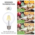 thumbnail image 4 of Simba Lighting LED Edison G25 Globe 6W 60W Equivalent Light Bulbs 120V E26 Base Dimmable 4000K, 3 Pack, 4 of 9