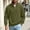 Army Green # Mens Shirts, variant on Mens Long Sleeve Shirts Waffle Big and Tall Winter Pullover Outdoor Pocket Trendy Stand Up Collar Plain Tshirts for Men