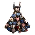 thumbnail image 4 of LWavelet 2026 Valentine's Coffee Date Valentine Dress, Spaghetti Strap Heart Print Flowy Flared Sundress Light Brown M, 4 of 4