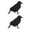 Black-2pcs, variant on Halloween Decoration Birds, 2 Pack Realistic Black Feathered Crow Figurines, Halloween Bird Tabletop Decor Ornaments