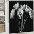 thumbnail image 5 of JEUXUS Tulips at Night Shower Curtain - Multiple Sizes White, 5 of 6