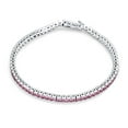 thumbnail image 2 of Bling Jewelry Womens Bridal 10CT Princess Cut CZ Tennis Bracelet in Silver, 2 of 5