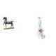 thumbnail image 1 of Escultura De Caballo De Pie Y Estatua De Dama De Porcelana, Figura De Niña Nórdica Para Escritorio, Sala De Estar, Estantería, Gabinete, Decoración, Adorno Fengshui, 1 of 8