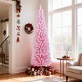 thumbnail image 1 of Costway 6 FT Artificial Pink Christmas Tree with 460 Branch Tips Folding Metal Stand, 1 of 10