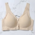 thumbnail image 6 of SMihono Push up Bras for Women Front Closure No Underwire Seamless Padded Full Coverage Support Bra Soft Comfort Everyday Bra Khaki XXL, 6 of 7