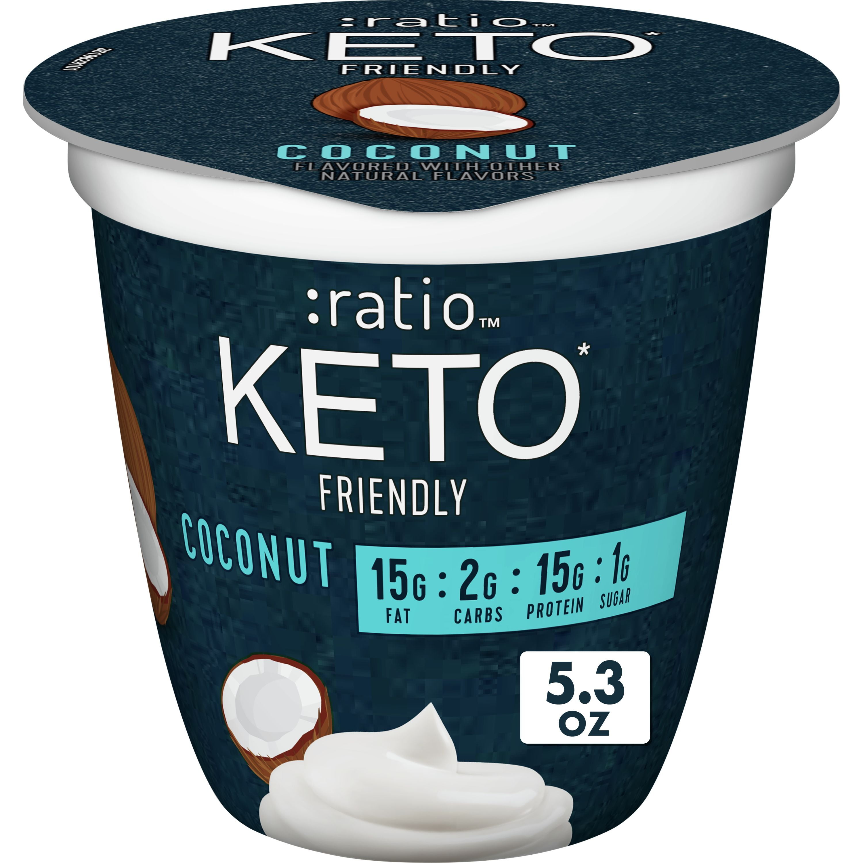 Ratio Keto Friendly Coconut Yogurt Cultured Dairy Snack Cup, 5.3 OZ