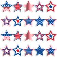 thumbnail image 1 of 68Ft 4th of July Scalloped Bulletin Board Border 60pcs Patriotic Red Blue White Stars Border Sticker 2 Design Self-Adhesive Stars Stripes Trim Border Decor for Independence Day Classroom, 1 of 7