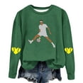 thumbnail image 4 of Srogem Women’s Tennis Club Sweatshirts Vintage Tennis Preppy Sweatshirt Long Sleeve Crew Neck Valentine's Day Sweatshirt, 4 of 4
