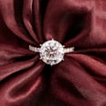 thumbnail image 2 of solitaire jewels 3CT Round Moissanite Hidden Halo Engagement Ring For Women, 10K Rose Gold, 2 of 6