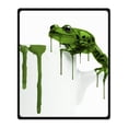 thumbnail image 1 of RYLABLUE Frog Blanket Fleece Throw Blanket for Sofa or Bed 58x80 inches, 1 of 3