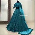 thumbnail image 3 of Girls Lehenga Choli Dupatta Set Ethnic Wear Embroidered Semi-stitched (Red), 3 of 3