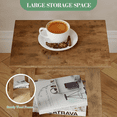 thumbnail image 3 of Wood Side Table with Storage Shelf, Small End Tables for Small Spaces, Square Nightstand and Accent Table for Living Room & Bedroom, 3 of 4