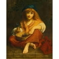thumbnail image 3 of Charles Edward Hallé 12x14 Black Modern Framed Museum Art Print Titled - The Flower Girl, 3 of 5