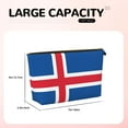 thumbnail image 3 of Iceland Flag Handbag Purse Tote Organizer Zipper Closure Cosmetic Pouch Bag For Travelling, 3 of 7