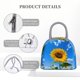 thumbnail image 4 of Balery Blue Sky Sunflower Bolsa de Almuerzo para Mujeres, Caja de Almuerzo, Bolsa de Almuerzo Pequeña Impermeable, Tote de Almuerzo Reutilizable con Gran Capacidad, 4 of 6