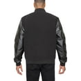 thumbnail image 3 of Victorious Men's Essential Melton Varsity Jacket Black/Black JK5073 Medium, 3 of 4