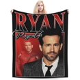 thumbnail image 2 of Ryan Actor Reynolds Throw Blanket Flannel Blanket Warm Soft Microfiber Blanket for Living Room Couch Sofa Bedroom Decor Gifts 80"x60", 2 of 6