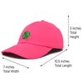 thumbnail image 4 of DALIX Four Leaf Clover Hat Baseball Cap St. Patrick's Day Cotton Caps Hot Pink, 4 of 7