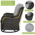 Wicker Rocking Chair Swivel Chairs 2 Piece Rocker Patio Chairs Set Rattan Rocking Chair for