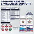 thumbnail image 3 of KAL Plus 2-in-1 Multivitamin for Women 50+, AM/PM Vitamin B and D, Biotin, Ginkgo Biloba, Bone Strength and Immune Support, Made Without GMOs and Soy, Vegan, 30 Servings, 120 Tablets, 3 of 7