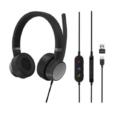 UPC: 0195890370088 | Lenovo 4XD1C99223 Go Wired Anc Headset  Thunder Black