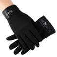thumbnail image 2 of Touchscreen Gloves for Men and Women, Thermal Fleece Lined Windproof Anti-Slip Winter Gloves, Thin Lightweight Running Driving Fishing Gloves for All Season Outdoor Activities-Black, 2 of 4