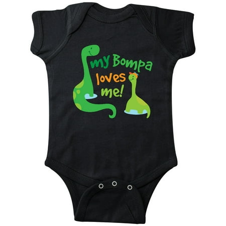 

Inktastic Bompa Loves Me Grandson Gift Baby Boy Bodysuit