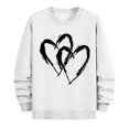thumbnail image 4 of WREESH Mens Valentines Sweatshirts Graphic Oversized Sweatshirts Loose Casual Heart Printed Round Neck Pullover Tops Spring Shirt White, 4 of 6