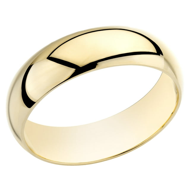 Bague de Mariage pour Femmes 6mm en Or Jaune 14K