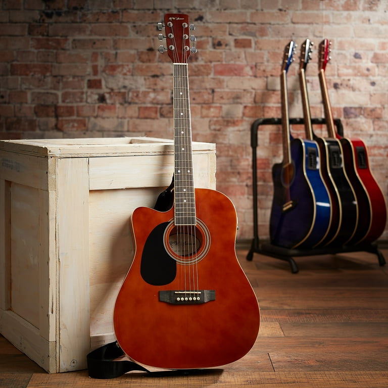 Jameson Left Handed 41 Inch Full Size Acoustic Electric Guitar